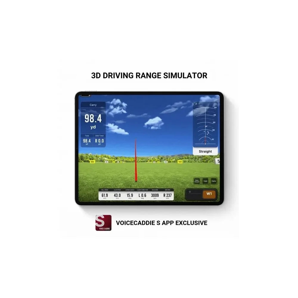 SC4 PRO Golf Launch Monitor + 3D Driving Range Simulator