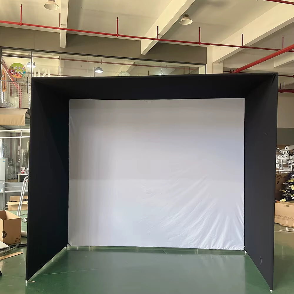 10/12/14Ft Outdoor Golf Training Simulator Cage Sports Practice Golf Simulator Enclosure with Impact Netting and All Poles