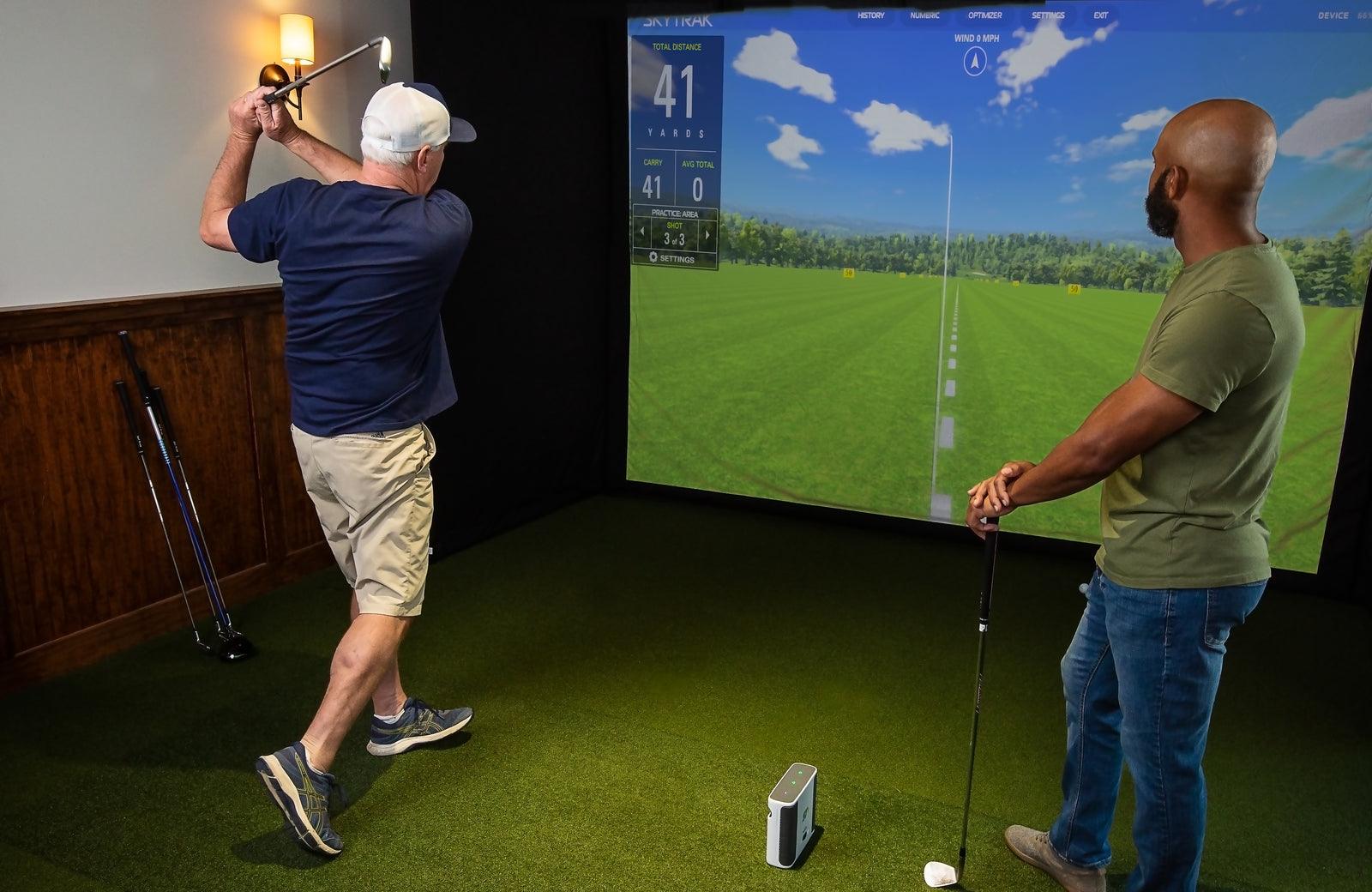 SkyTrak+ Retractable Golf Simulator